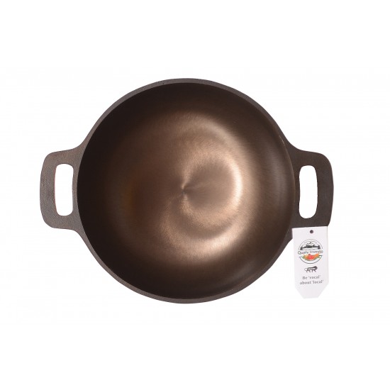 Qualy Investo 10 inches Cast Iron Kadai and 7.5 inches Cast Iron Skillet Qualy Investo 10 inches Cast Iron Kadai and 7.5 inches Cast Iron Skillet
