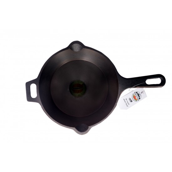 Qualy Investo 10 inches Cast Iron Kadai and 7.5 inches Cast Iron Skillet Qualy Investo 10 inches Cast Iron Kadai and 7.5 inches Cast Iron Skillet