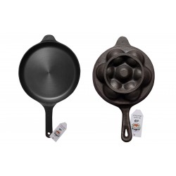 Qualy Investo 9.8 Inches Omlette Dosa  Tawa & 7 Cavity Paniyaram Flat Base Pan Qualy Investo 9.8 Inches Omlette Dosa  Tawa & 7 Cavity Paniyaram Flat Base Pan