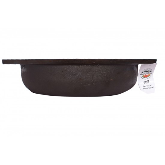 Qualy Investo 9.8 Inches Omlette Dosa Tawa and 10.3 inches Mega Size Jumbo Cast iron skillet