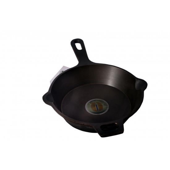 Qualy Investo Single handle 12 inch Dosa Tawa & 7.5 inches Cast Iron Skillet Frying Pan