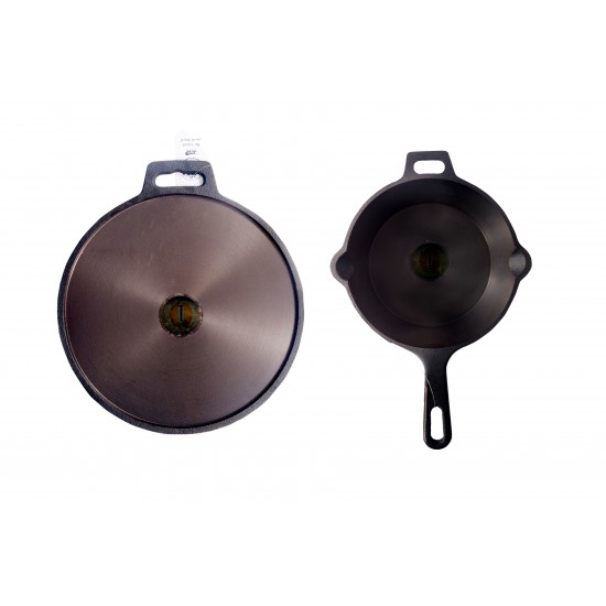 Qualy Investo Single handle 12 inch Dosa Tawa & 7.5 inches Cast Iron Skillet Frying Pan Qualy Investo Single handle 12 inch Dosa Tawa & 7.5 inches Cast Iron Skillet Frying Pan