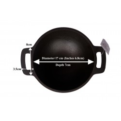 Qualy Investo Single handle 12 inch Dosa  Tawa & 6.8  inches Cast Iron Small kadai