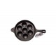 Qualy Investo Combo Cast Iron 10.25 inch Skillet Frying pan tawa and 7 Cavity Paniyaram Pan with Flat ring