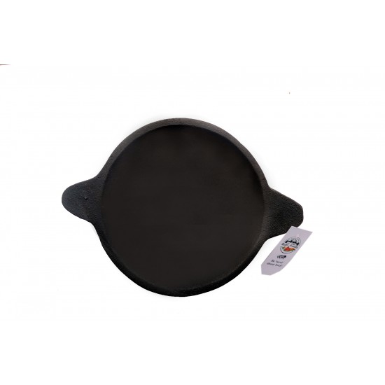 Qualy Investo Combo Cast Iron Dosa Tawa Preseasoned 12 inch (Induction Compatible) Double Handle & Appam Patram