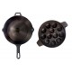 Qualy Investo Combo Cast Iron 10.25 inch Skillet Frying pan tawa and 12 Cavity appam patra