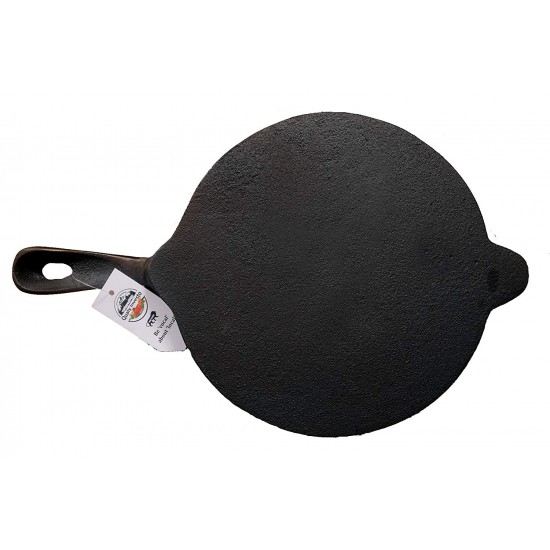 Qualy Investo Combo Cast Iron Long Handle Dosa Tawa 11 inch and 10.3 inch Jumbo Skillet Frying pan tawa.