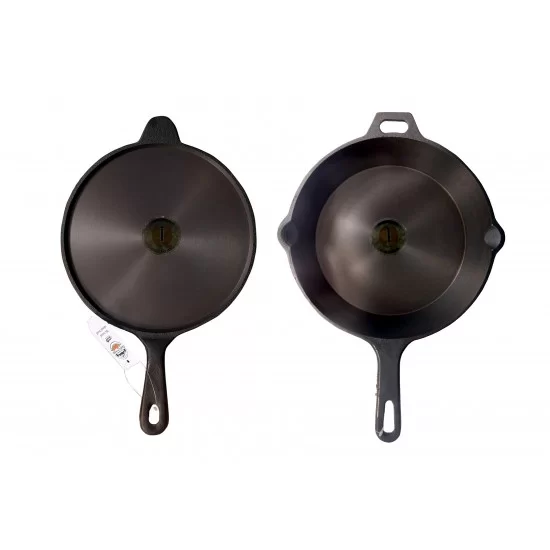 Cast Iron Dosa Tawa With Handle (Pre Seasoned