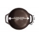 Qualy Investo Pre Seasoned cast Iron Jumbo Skillet Frying pan Kadai 10.3 Inches (Weight 4 kg)