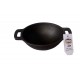 Qualy Investo Traditional Cast Iron Kadai Kadhai woks- Small Size (6.8 Inches Diameter, 1.2 Kg Weight)