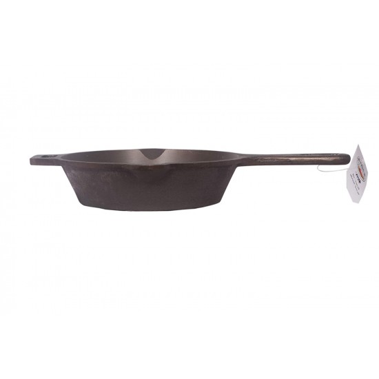 Qualy Investo Pre Seasoned Cast Iron Dosa Tawa with Long Handle (27CM) & Skillet Pan /Frying Pan Tawa 7.5 Inches