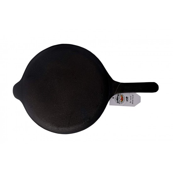 Qualy Investo Cast Iron Dosa Tawa Pre Seasoned Omlette Pan 9.8 inches (25cm) Cast Iron Dosa Tawa image