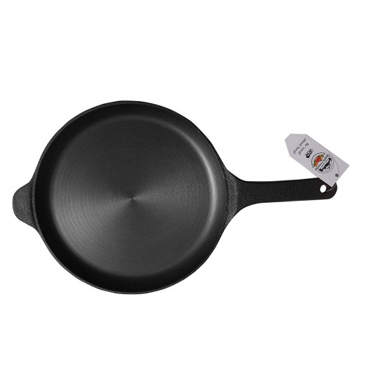 Qualy Investo Cast Iron Dosa Tawa Pre Seasoned Omlette Pan 9.8 inches (25cm) Cast Iron Dosa Tawa image