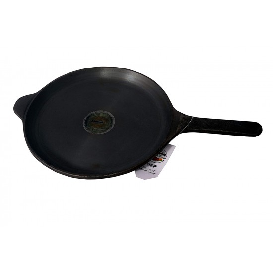 Qualy Investo Cast Iron Dosa Tawa Pre Seasoned Omlette Pan 9.8 inches (25cm) Cast Iron Dosa Tawa image