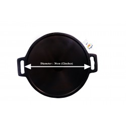 Qualy Investo combo Cast Iron Dosa Tawa Preseasoned 12 inch (Induction Compatible) Double Handle & 6.8 inches Cast Iron Small kadai Qualy Investo combo Cast Iron Dosa Tawa Preseasoned 12 inch (Induction Compatible) Double Handle & 6.8 inches Cast Iron Small kadai