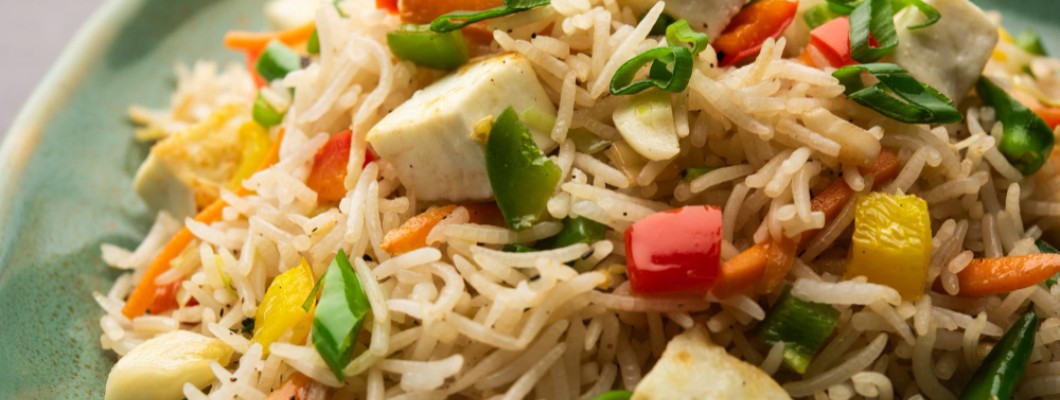 Paneer fried rice recipe in cast iron kadai Paneer fried rice recipe in cast iron kadai